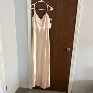 Birdy Grey Cream Satin Gown